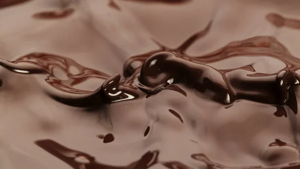 Makro Foto Von Premium Bitterschokolade Spritzt Gefrierbewegung Spritzende Geschmolzene Schokolade — Stockfoto