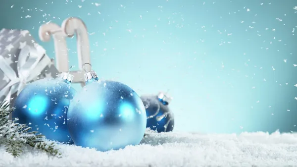 Christmas Balls Decoration Isolated Colored Background Holidays Celebration Theme Free — Stock Photo, Image