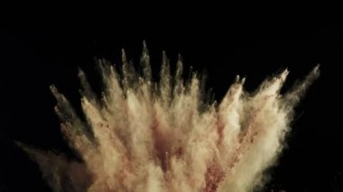 Renkli barut patlamasının süper yavaş çekimi