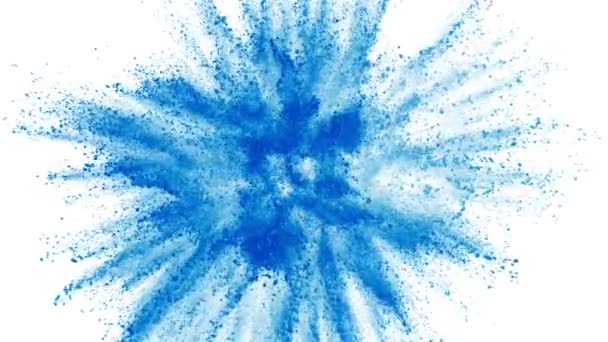 Super Slow Motion Esplosione Polvere Colorata Isolato Sfondo Bianco Girato — Video Stock