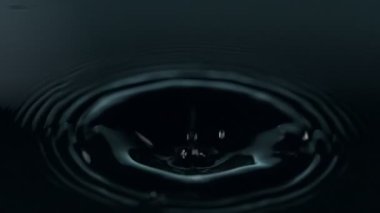 Damlayan su damlasının süper yavaş çekim gücü makro mercekle filme alınır. Yüksek hızlı sinema kamerası, 1000fps.