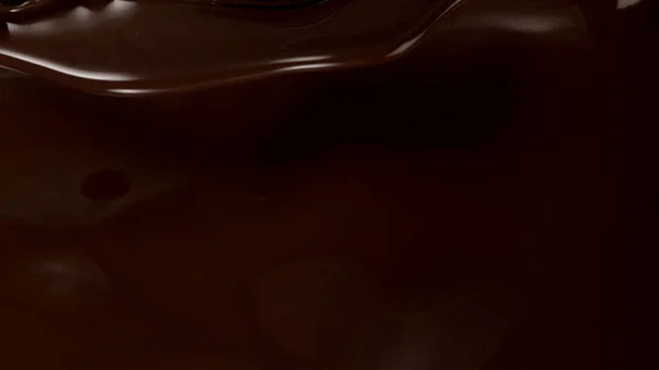 Penutup Percikan Coklat Mencair Gelap Tampilan Atas — Stok Foto