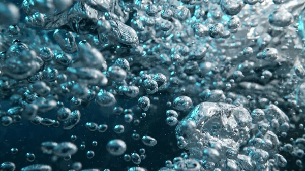 Υποβρύχια Λήψη Του Νερού Φυσαλίδες Υφή Των Φυσαλίδων Οξυγόνου — Φωτογραφία Αρχείου