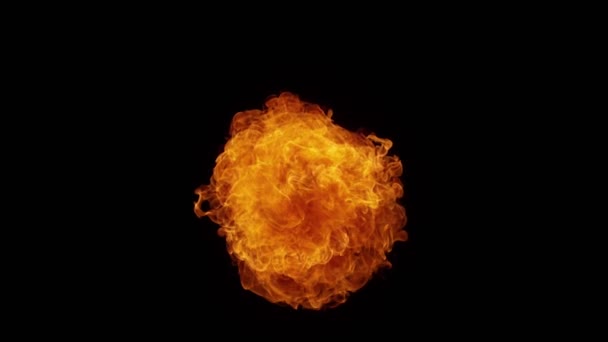 超慢速的火爆在黑色背景上被隔离 用高速摄像机拍摄 每秒1000帧 速度斜坡效应 — 图库视频影像