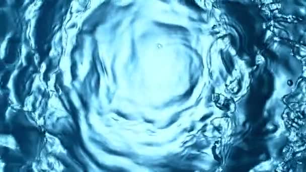 Movimento Super Lento Espirrar Água Twister Criando Forma Túnel Filmado — Vídeo de Stock