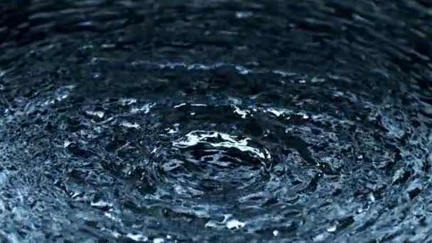Super Slow Motion Splashing Water Circles Filmed High Speed Cinema — Stock Video