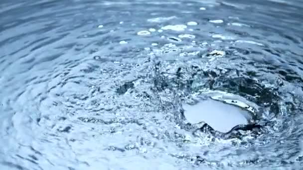Супер Медленное Движение Брызг Воды Кругу Снято Камеру Высокоскоростного Кино — стоковое видео