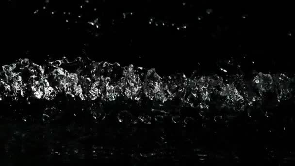 Super Slow Motion Impact Hit Splashing Water Close Filmed High — Wideo stockowe