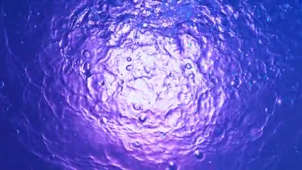 Супер Повільний Рух Бризок Кольорових Водяних Хвиль Знімається Високошвидкісній Кінокамері — стокове відео