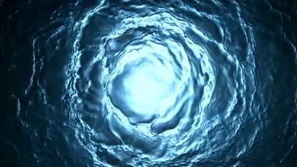 Super Cámara Lenta Salpicaduras Agua Twister Creando Forma Túnel Filmado — Vídeo de stock