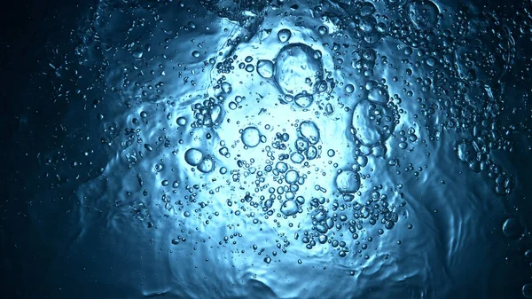 Texture Splashing Water Surface Top Shot Abstract Beverage Background Freeze — Fotografia de Stock