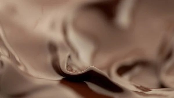Detalhe Espirrar Chocolate Derretido Macro Shot Fundo Comida — Fotografia de Stock