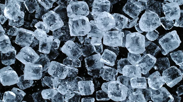 Cubos Gelo Cristalinos Como Fundo Vista Superior Fundo Abstrato — Fotografia de Stock