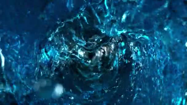 Super Zeitlupe Von Spritzwasser Twister Schaffung Tunnelform Gefilmt Mit High — Stockvideo