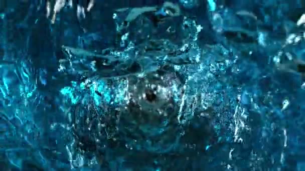 Movimento Super Lento Espirrar Água Twister Criando Forma Túnel Filmado — Vídeo de Stock