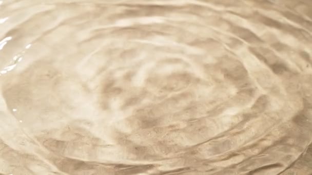 Movimento Super Lento Ondas Água Com Textura Areia Filmado Câmera — Vídeo de Stock
