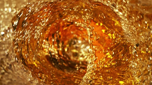 Szczegóły Dotyczące Piwa Lub Napojów Jabłkowych Wirujących Abstrakcyjne Tło Świeżego — Zdjęcie stockowe