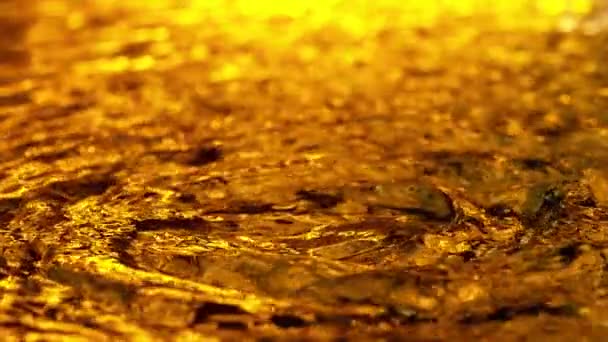 Mouvement Super Lent Agiter Whisky Cognac Rhum Macro Shot Filmé — Video