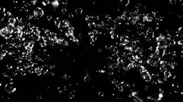 Super Zpomalený Pohyb Kapek Vody Stříkajících Sprchy Speciální Širokoúhlá Makro — Stock video