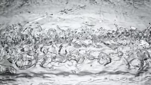 Super Slow Motion Impact Hit Splashing Water Close Filmed High — Stockvideo