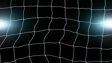 Futbol kalesi hareketinin süper yavaş çekimi. Yüksek hızlı sinema kamerası, 1000fps.