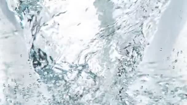 Super Powolny Ruch Obrotowej Wody Kształcie Twistera Nagrywane Szybkim Aparacie — Wideo stockowe