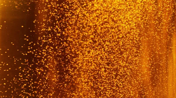 Macro Photo Bubbling Beer Closeup Abstract Beverages Background Fresh Look — Photo