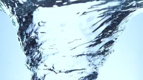Super Powolny Ruch Obrotowej Wody Kształcie Twistera Nagrywane Szybkim Aparacie — Wideo stockowe