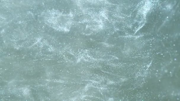 Movimento Super Lento Partículas Prata Brilhantes Água Estilo Luxo Abstrato — Vídeo de Stock