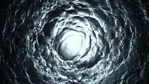 Super Cámara Lenta Salpicaduras Agua Twister Creando Forma Túnel Filmado — Vídeos de Stock
