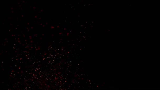 Szuper Lassított Felvétel Reális Tűz Szikrák Elszigetelt Fekete Háttérrel Nagysebességű — Stock videók