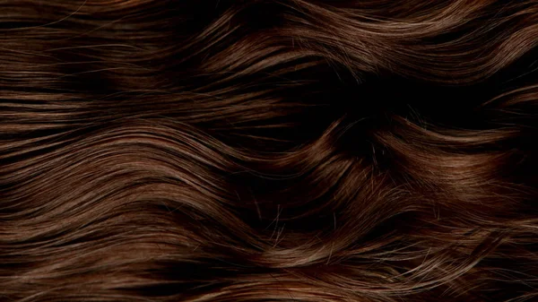 Detailní Záběr Luxusní Hnědé Vlasy Textury Abstraktní Pozadí — Stock fotografie