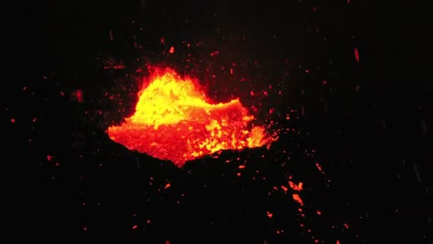 Aerial Panoramic Footage Meradalir Volcano Eruption Iceland 2022 Drone Footage — Stock video