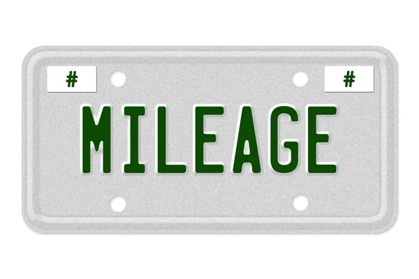 Mileage Car License Plate — Stock Photo, Image