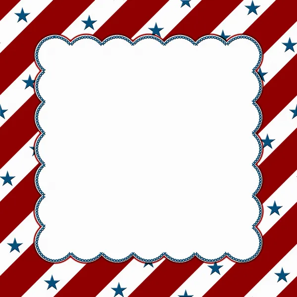 Rode en witte Amerikaanse viering frame voor uw boodschap of inv — Stockfoto