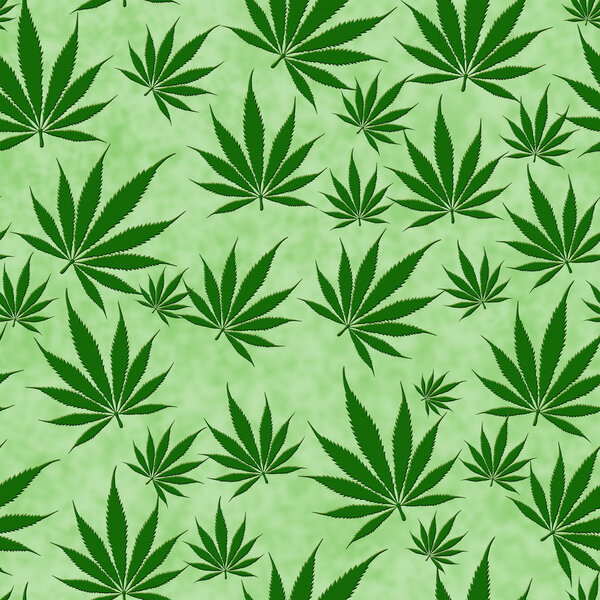 Marijuana Leaf Seamless Background