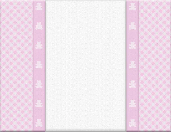 Pink checkered celebration frame for your message or invitation — Stock Photo, Image