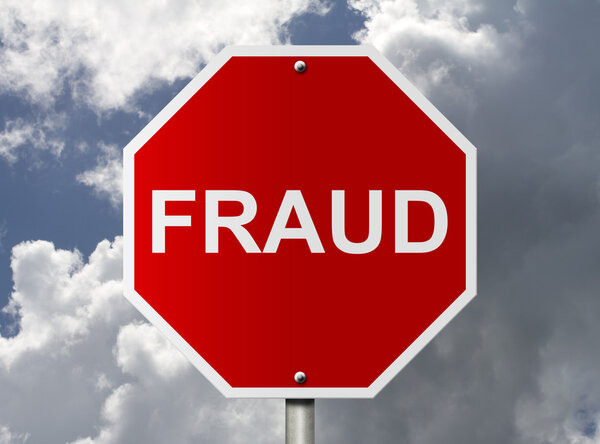 Stop Sign with word Fraud