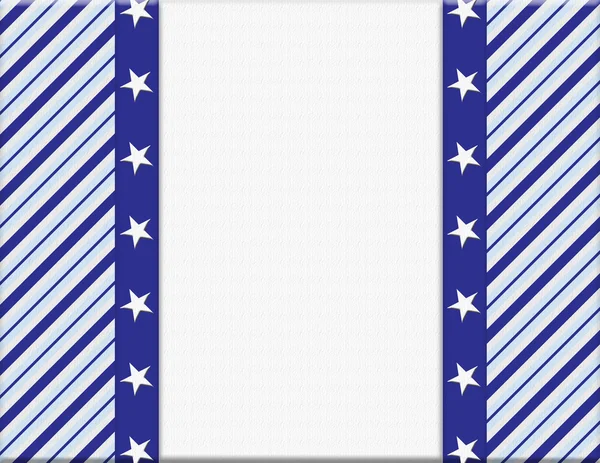 Blue and White celebration frame with stars for your message or — Stock Photo, Image