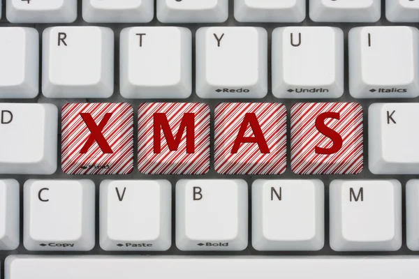 Winkelen voor Kerstmis op het internet — Stockfoto
