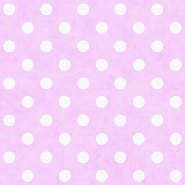 Pink White Polka Dot Fabric Background — Stock Photo, Image