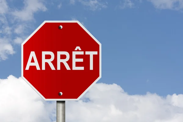 Znak arret — Zdjęcie stockowe