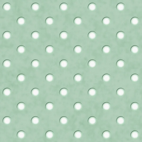 Green and White Polka Dot Fabric Background — Stock Photo, Image