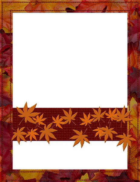 Marco de otoño naranja para su mensaje o invitación —  Fotos de Stock