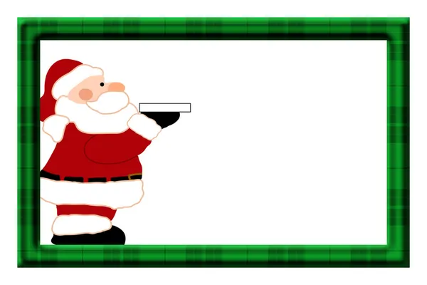 Moldura de Natal com Papai Noel para sua mensagem ou convite — Fotografia de Stock