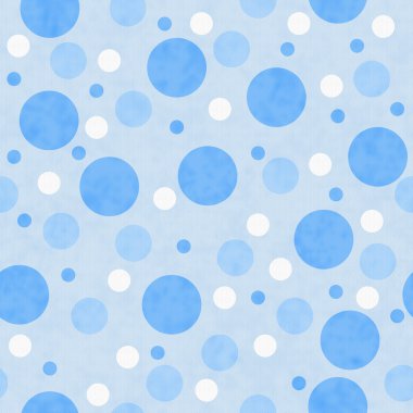 Blue and White Polka Dot Fabric Background