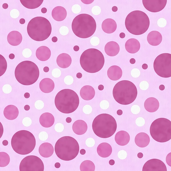 Fundo de tecido rosa e branco Polka Dot — Fotografia de Stock