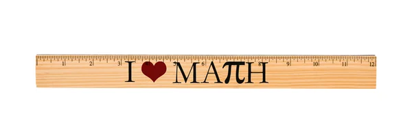 Eu amo Math Ruler — Fotografia de Stock