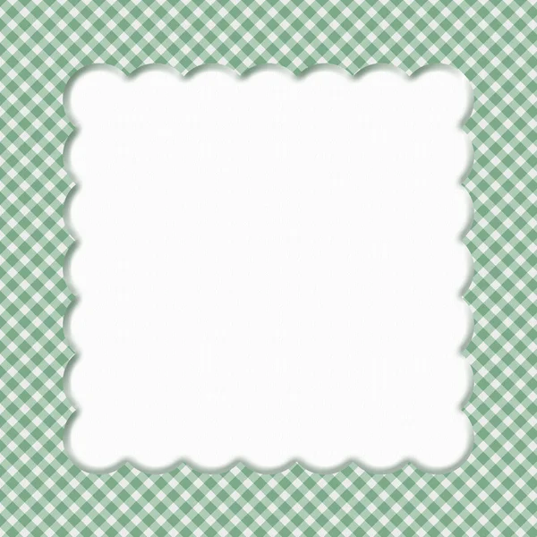 Grüner Ginghamn-Hintergrund für Ihre Nachricht oder Einladung — Stockfoto