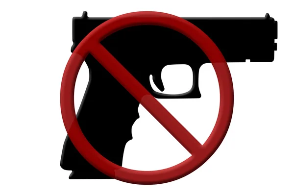 Förbud mot handeldvapen gevär — Stockfoto